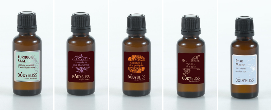 BodyBliss Essential Oil Lavender Sage Rose Vanilla Chai Massage Spa