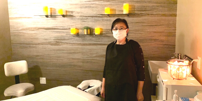 massage room disinfected