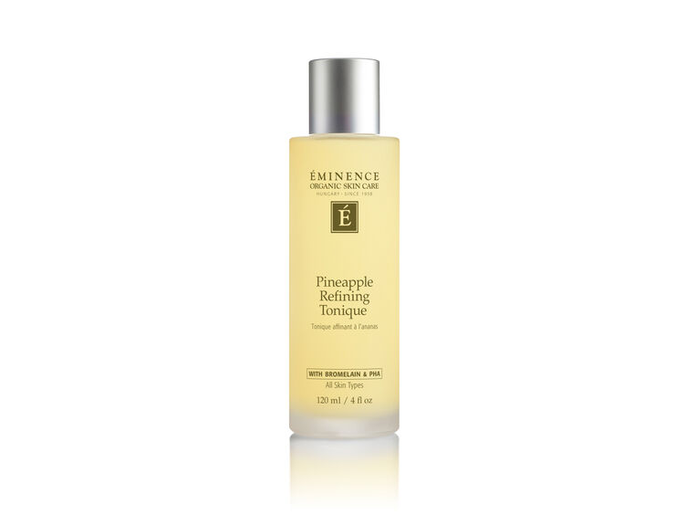 Eminence Organics Pineapple Refining Tonique exfoliating toner with PHA bromelain and tranexamic acid for brightening skin