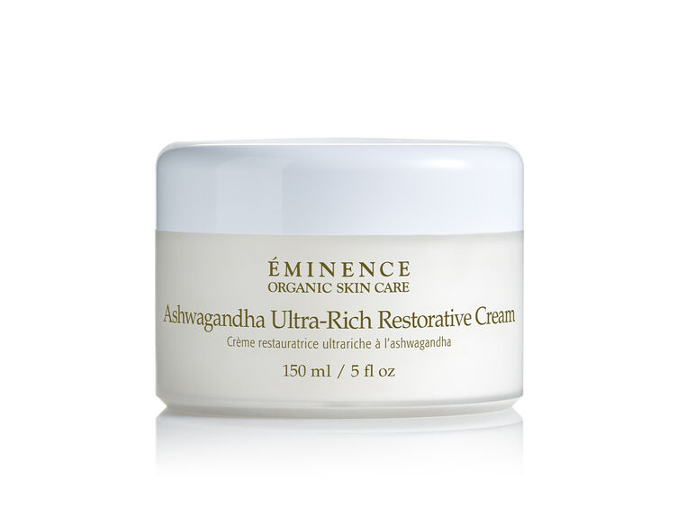 Eminence Organics Ashwagandha Ultra-Rich Restorative Cream jar for deep hydration and skin barrier repair
