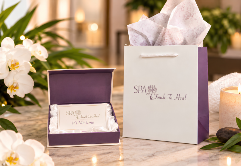 Touch to heal spa gift cards for massage and facial in Campbell California