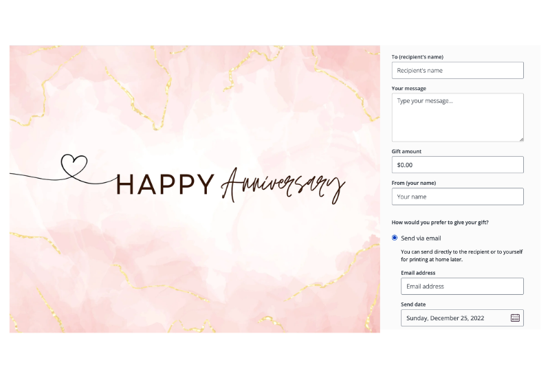 anniversary gift touch to heal spa gift card campbell california