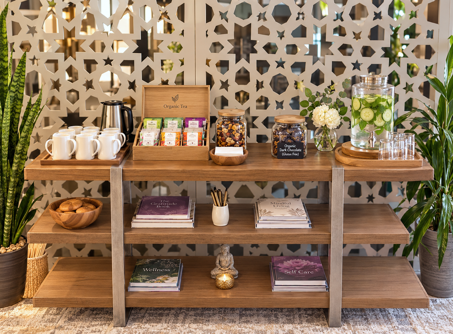 Tranquil Organic Tea Spa Station Touch to Heal Spa Campbell